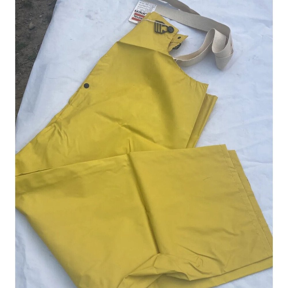 UniRoyal Super Raynster Clothing Unisex Medium Inseam 28” Overall Yellow As Is